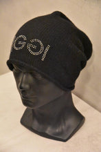 Lade das Bild in den Galerie-Viewer, CASHMERE HAUBE MIT KLITZERSTEINEN
